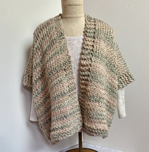 Hand knit sweater poncho